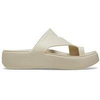 Crocs Women Sandal,Getaway Platform Toe Loop,Sandstone,6 UK Women