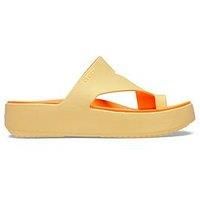 Crocs 210834-78Z GETAWAY PLATFORM TOE LOOP Womens Sandals Golden Hour