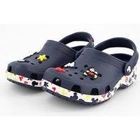 Crocs Unisex-Child Kids/' Disney Clog | Mickey Minnie Mouse Shoes, Navy/Mickey Jibbitz, 3 UK