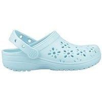 Crocs Unisex Kids Clog, Classic Floral Cut Out Clog K, Aquamarine, 13 UK Child