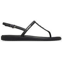 Crocs Miami Studded Thong Flip Thermoplastic Women's Black Sandals