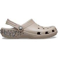 Crocs Classic Studded Clog Sandals in Taupe