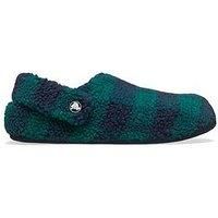 Crocs Classic Buffalo Check Cozzzy Slipper Hosta/Navy Size 8 UK Men/ 9 UK Women
