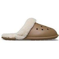 Crocs Classic Fuzz Scuff Thermoplastic Men's Sepia Slippers