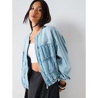 Free People Layla Denim Jacket - Blue