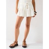 Free People Roselle Eyelet Mini Skirt - White