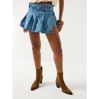 Free People Stephie Denim Skort