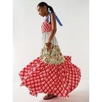 Free People Women/'s Bluebell Maxi, Cherry Combo, XS