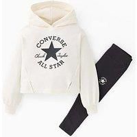 Converse Kids Girls Hoodie & Legging Set - Grey