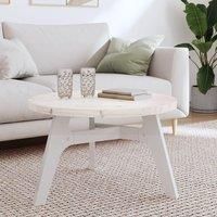 Table Top Round White 70x3 cm Solid Wood Pine