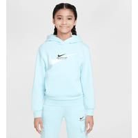Nike Sportswear Older Kids' Fleece Pullover Hoodie - Blue - Cotton/Polyester