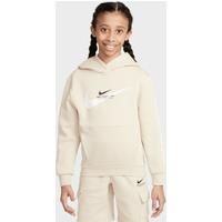 Nike Sportswear Older Kids' Fleece Pullover Hoodie - Brown - Cotton/Polyester