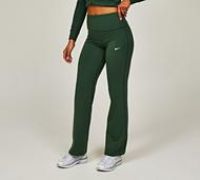 Nike Womens High-Rise Fold Over Pant - Green - Size XS