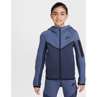 Nike Sportswear Tech Fleece Older Kids' Full-Zip Hoodie - Blue - Cotton/Polyester