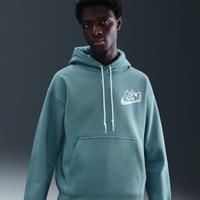 Nike Solo Swoosh Men's Fleece Hoodie - Blue - Cotton/Polyester