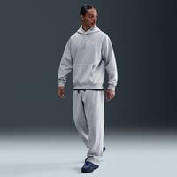 Nike Solo Swoosh Men's Fleece Open-Hem Trousers - Grey - Cotton/Polyester