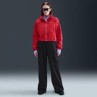 Nike Sportswear Chill Poplin Women's High-Waisted Loose Open-Hem Trousers - Black - Cotton/Elastane