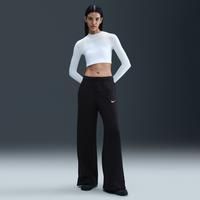 Nike Sportswear Phoenix Fleece Women's High-Waisted Wide-Leg Trousers - Black - Cotton/Polyester