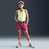 Nike Pro Fleece Older Kids' (Girls') Dri-FIT Shorts - Purple - Cotton/Polyester