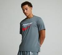 Nike Run Energy HBR Miler T-Shirt - Grey - Size M