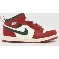 Nike Jordan Red Multi 1 Mid Boys Toddler Trainers
