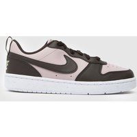 Nike Brown Multi Court Borough Low Recraft Girls Youth Trainers