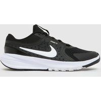 Nike Black & White Star Runner 5 Youth Trainers