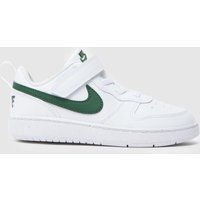Nike White & Green Court Borough Low Recraft Toddler Trainers