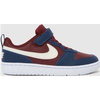 Nike Burgundy Court Borough Low Boys Junior Trainers