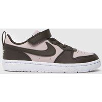 Nike Brown Multi Court Borough Low Girls Junior Trainers
