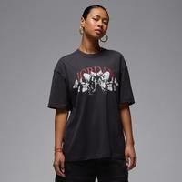 Nike Jordan Women's Oversized Graphic T-Shirt - Black - Cotton