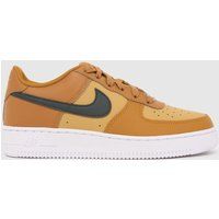 Nike Tan Air Force 1 Boys Youth Trainers
