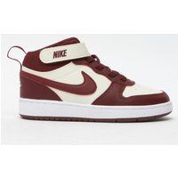 Nike White & Burgundy Court Borough Mid 2 Boys Toddler Trainers