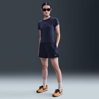 Nike Sportswear Chill Terry Women's Mid-Rise 10cm (approx.) French Terry Shorts - Blue - Cotton/Polyester