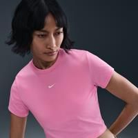Nike Sportswear Chill Knit Women's Cropped T-Shirt - Pink - Modal/Cotton/Elastane