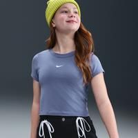 Nike Sportswear Older Kids' (Girls') Cropped T-Shirt - Blue - Modal/Cotton/Elastane