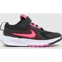 Nike Black & pink Star Runner 5 Girls Junior Trainers