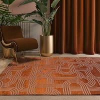 Metro Belvedere Machine Woven Flatweave Red Area Rug Red Rectangle 80 x 150cm