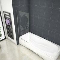 17 Stories 250/300/350/700/800mm Bath Shower Screen 6mm Glass Reversible Fixed Over Chrome Frame gray 140.0 H x 70.0 W cm