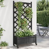 Dakota Fields Planter Black 157.5cm H x 75cm W x 35cm D