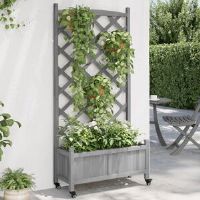 Dakota Fields Planter Grey/Brown/Blue 157.5cm H x 75cm W x 35cm D