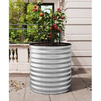 Dakota Fields Planter Box Silver;Galvanized silver 80cm H X 80cm W X 80cm D