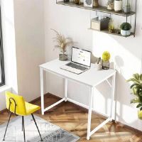 17 Stories Oehsen Computer Desk with White Finish Sturdy Home Office Workstation for Small Spaces White 76cm H X 80cm W X 50cm D