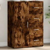 Alpen Home Oliwier 60cm Sideboard Smoked Oak 84cm H X 60cm W X 31cm D