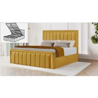 Brayden Studio Belmiro Storage Bed Yellow Mustard Super King (6')