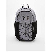 Under Armour Unisex Hustle Sport 6.0 Backpack, Water-Repellent Gym Backpack for Sports and Athletics, Sports Bag with Durable Coated Bottom,Castlerock/Black/Black,OSFM
