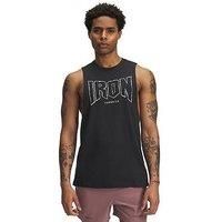 Under Armour Mens Project Rock Payoff Tank Top, (001) Black / / Stone, S