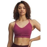 Under Armour Women/'s Vanish Seamless Low Bra, Low-Impact Sports Bra for Training, Yoga and Pilates, Ladies/' Gym Wear with Removeable Cups,Fuchsia Dusk / / Dark Maroon,SM