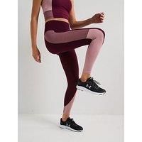 Under Armour Womens Training Meridian Colourblock Ankle Tights - Burgundy