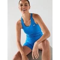 Under Armour Women/'s Tech Mesh Racer Tank, Breathable Pinhole Mesh Women/'s Vest with Classic Racer Back Design, Gym Tank Top with Shaped Hem,Blue Atlantis / / White,XL